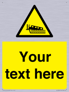 Custom warning grounding narrow boat on lock cill